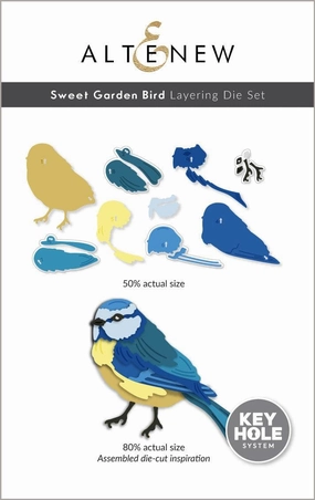 shockproof Sweet Garden Bird Layering Die Set