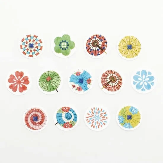 exclusive premium Umbrella And Flowers Washi Roll Sticker Bande