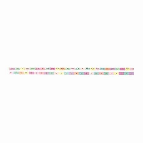 Weekday Planner Tape Sets Weekdays/Date - Rainbow 2/Pkg kit glass