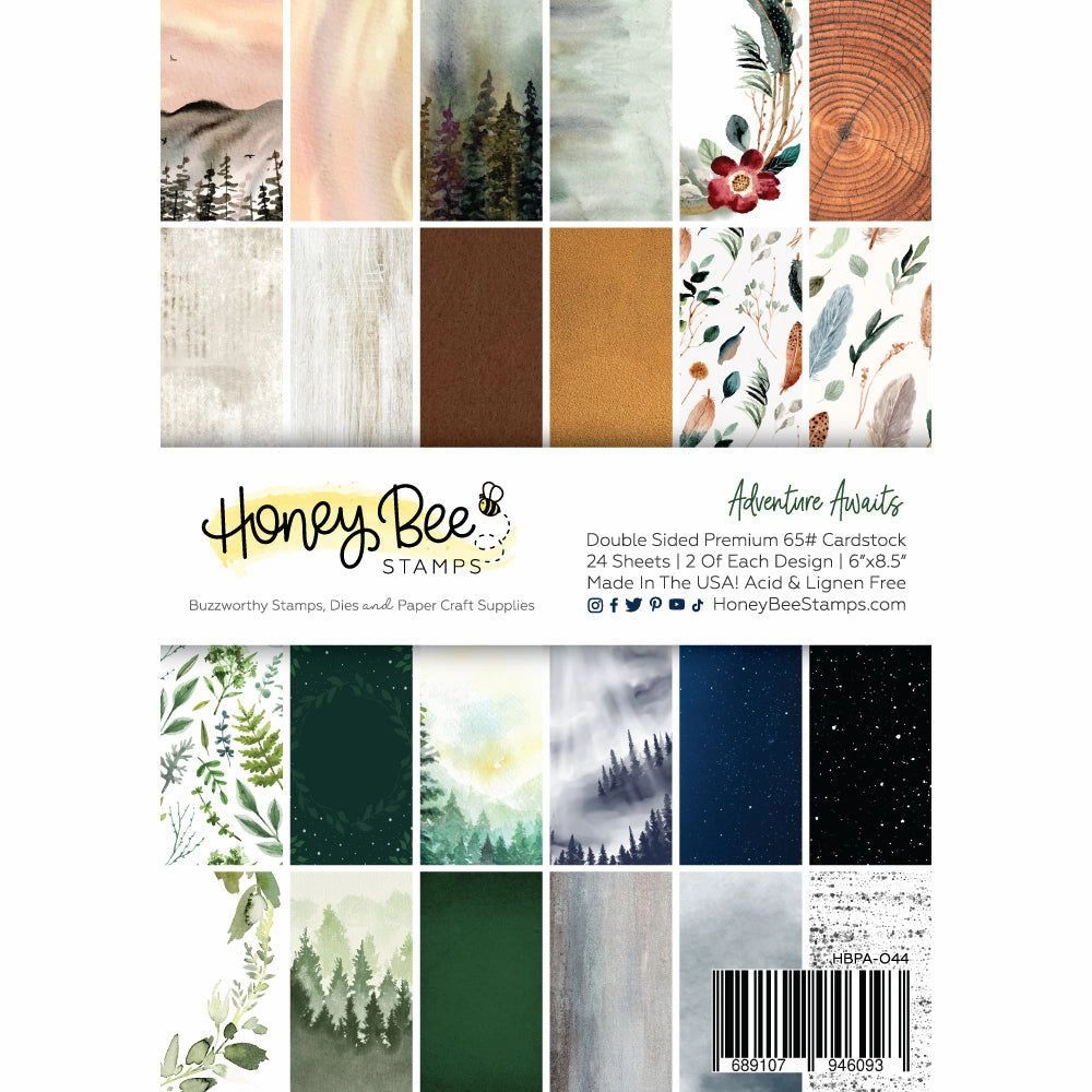 Adventure Awaits Paper Pad 6X8.5 - 24 Double-Sided Sheets vivid loose