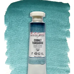 Cobalt Turquoise Pb28 - Artist Grade Handmade Honey Based Watercolor Tube 15Ml synthetic springloaded