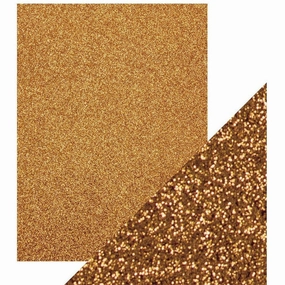 Craft Perfect Glitter Card 8.5X11 - 5/Pkg - Welsh Gold shiny