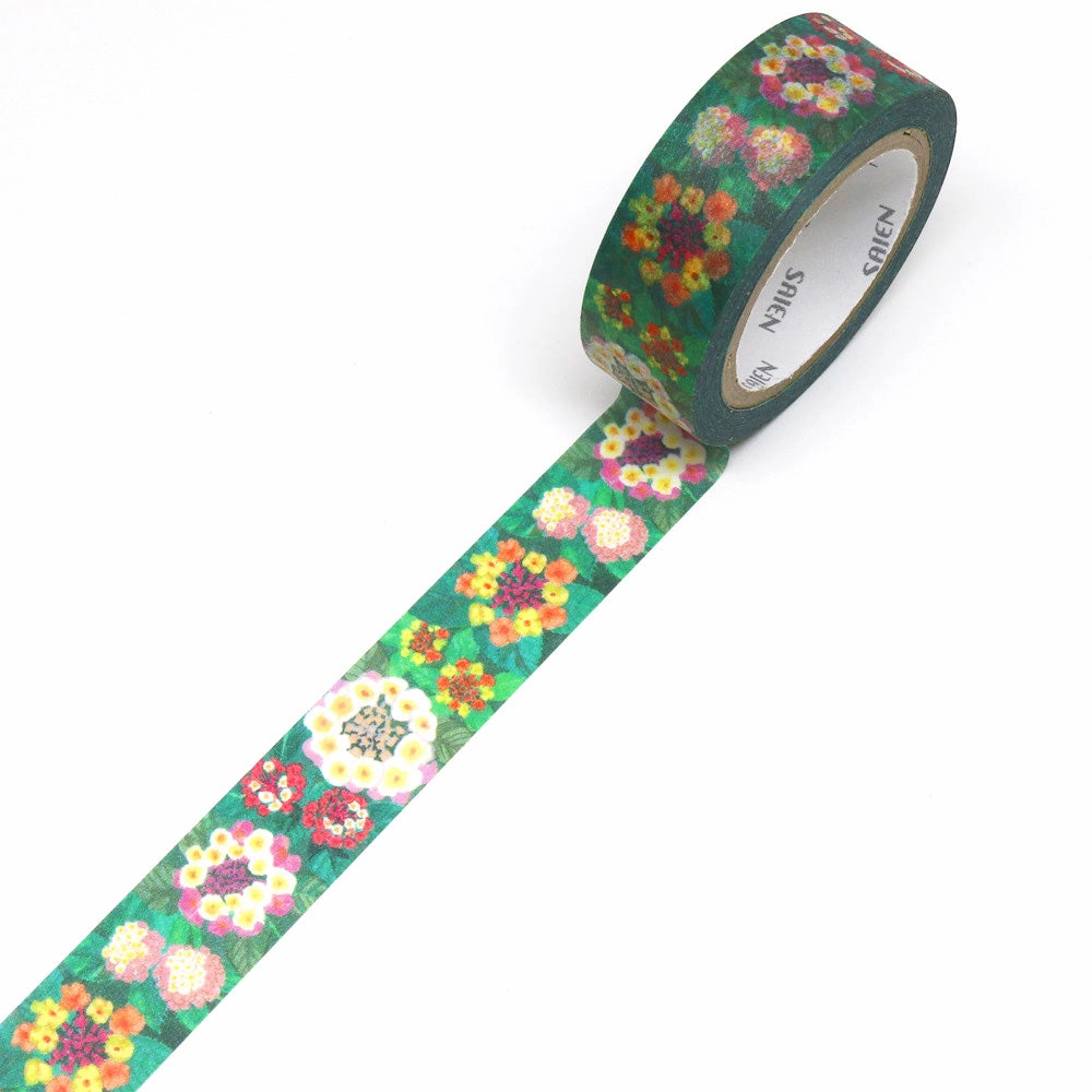 Lantana Flower Washi Tape Saien robust collapsible