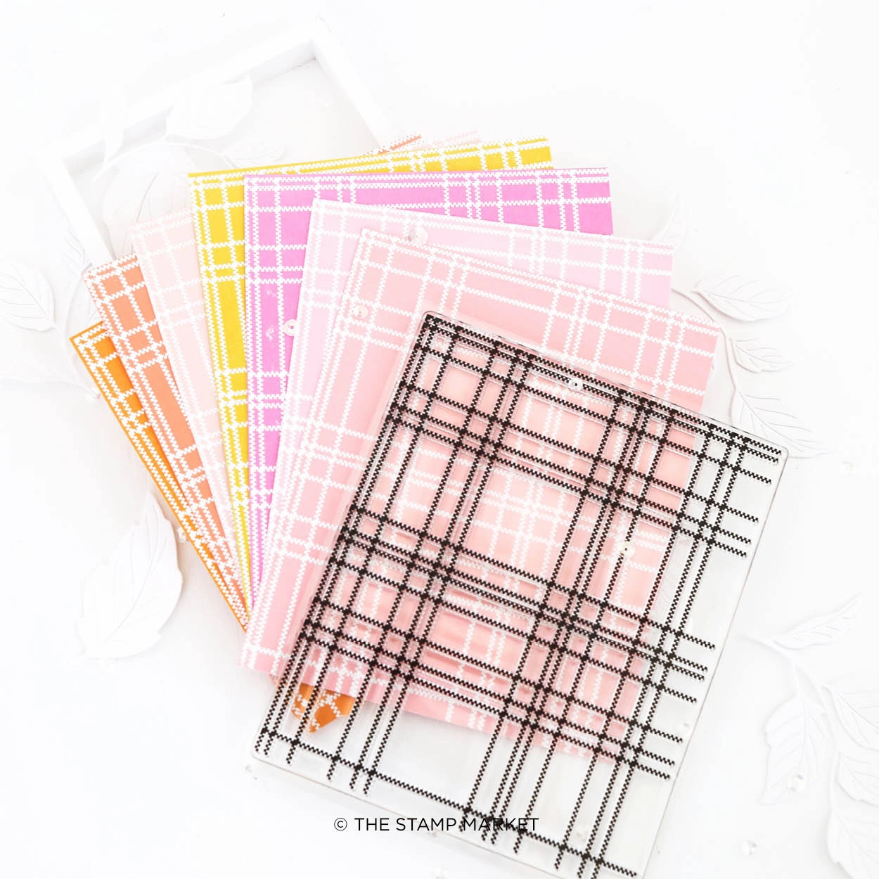 stackable rugged Plaid Lines Stamp