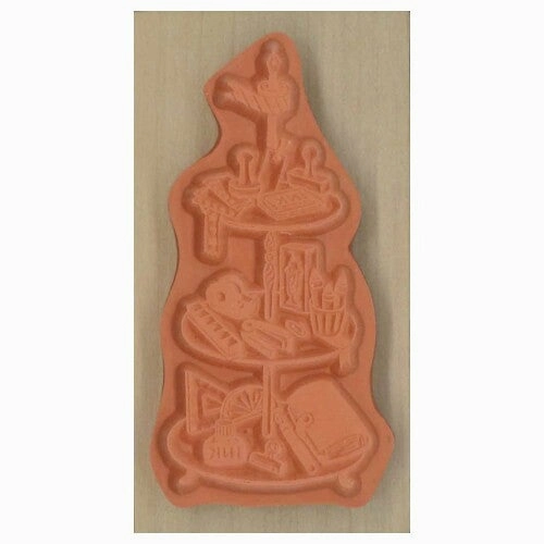 Afternoon Stationery Rubber Stamp classic