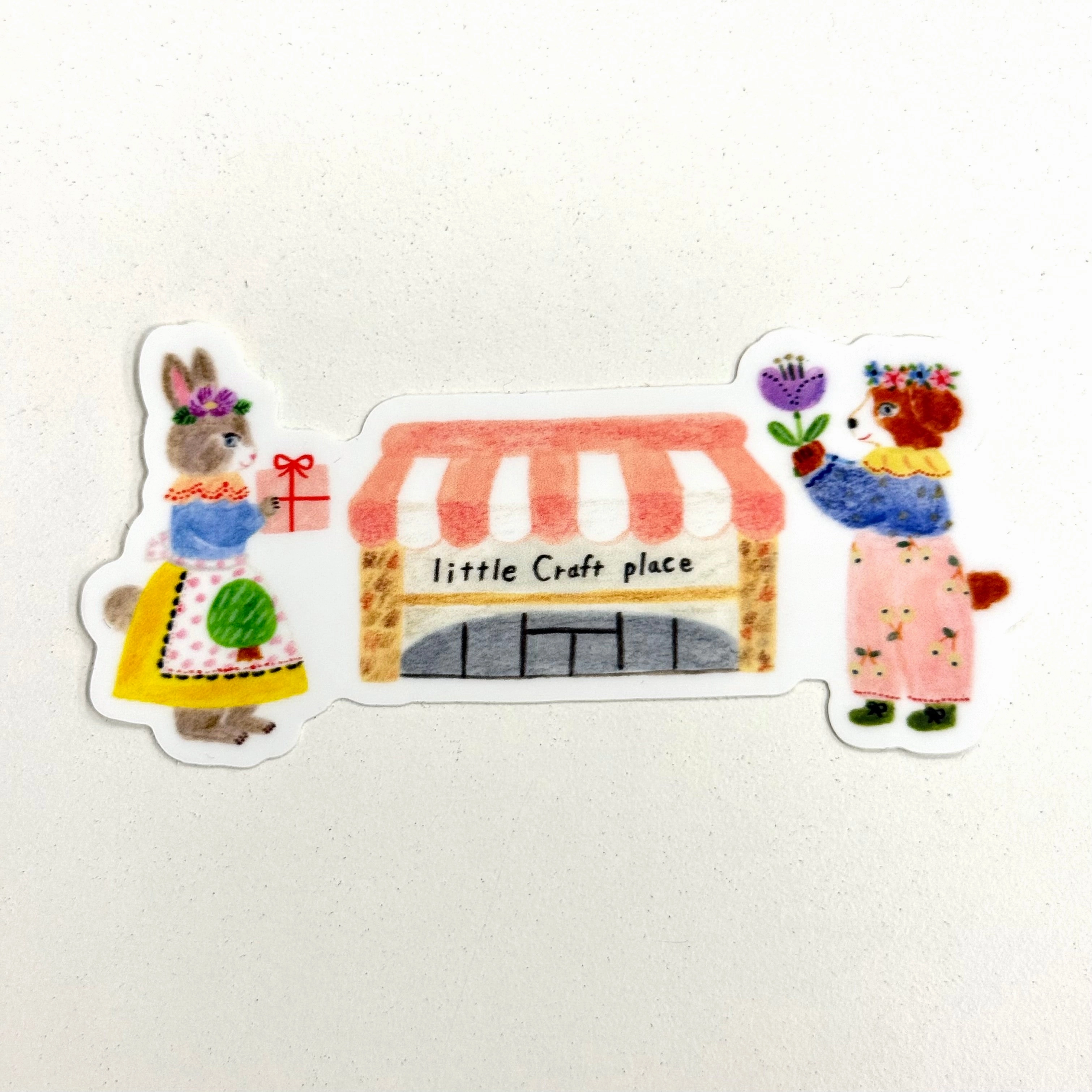 Aiko Fukawa X Little Craft Place Storefront Vinyl Sticker top