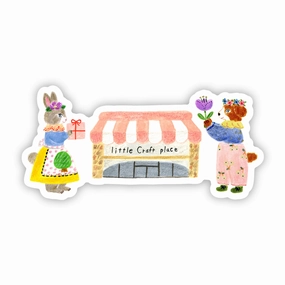 Aiko Fukawa X Little Craft Place Storefront Vinyl Sticker colorful