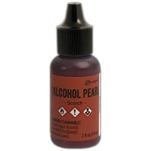 soft Alcohol Ink Pearls - Scorch