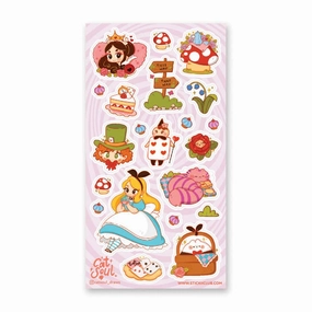 AliceS Adorable Adventures Sticker Sheet linen set
