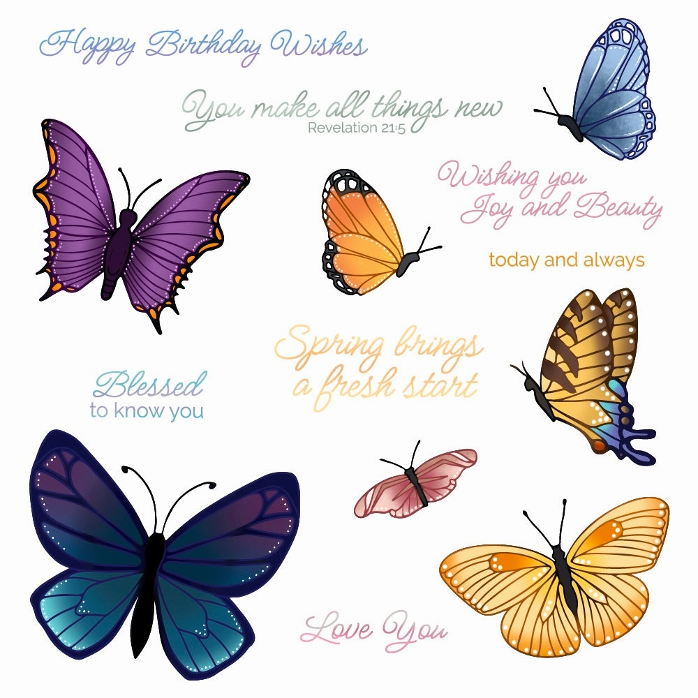 All Things New - 6X8 Clear Stamp Set loose