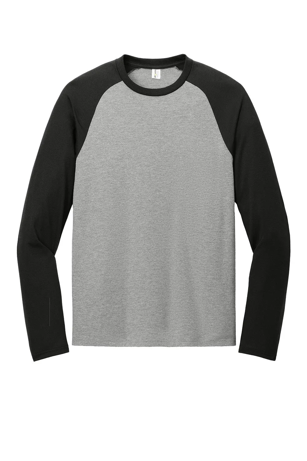Allmade Herren Langarm T-Shirt mit Farbblockierung - Aluminiumgrau/Tiefschwarz