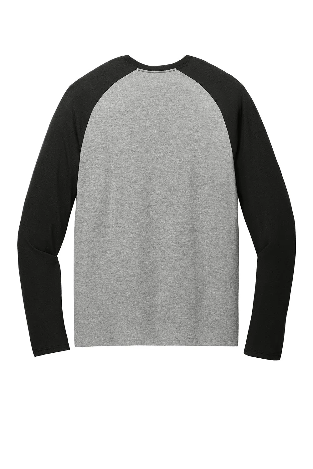 Allmade Herren Langarm T-Shirt mit Farbblockierung - Aluminiumgrau/Tiefschwarz