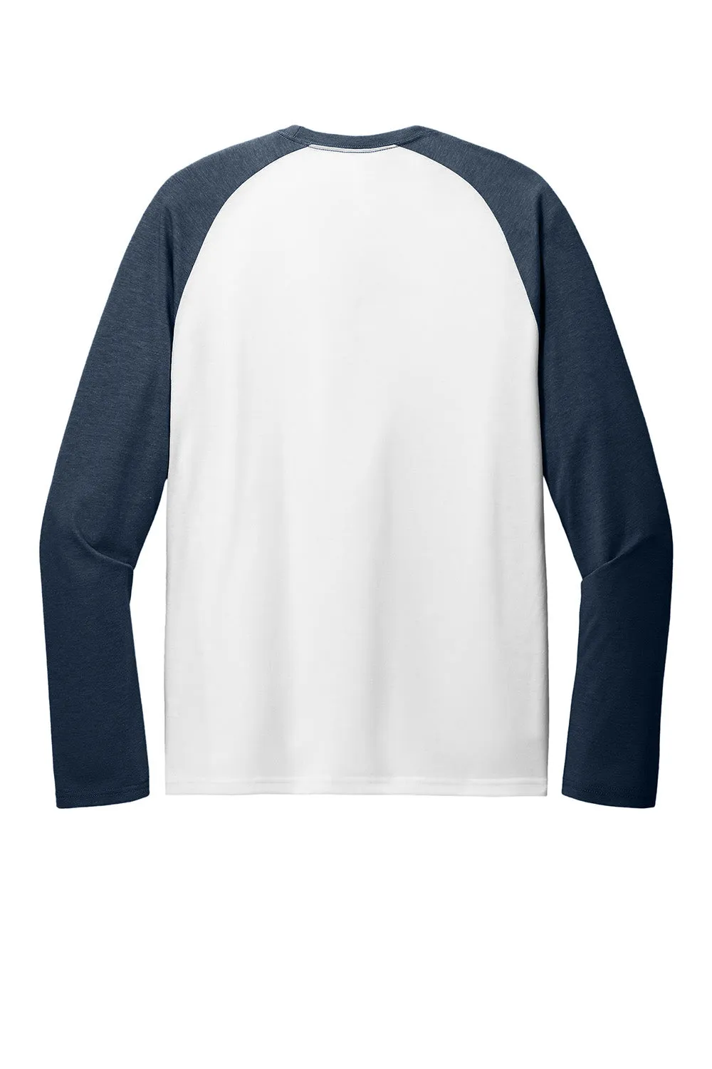 Allmade Herren Langarm T-Shirt mit Farbblockierung - Knallweiß/Rebel Blau