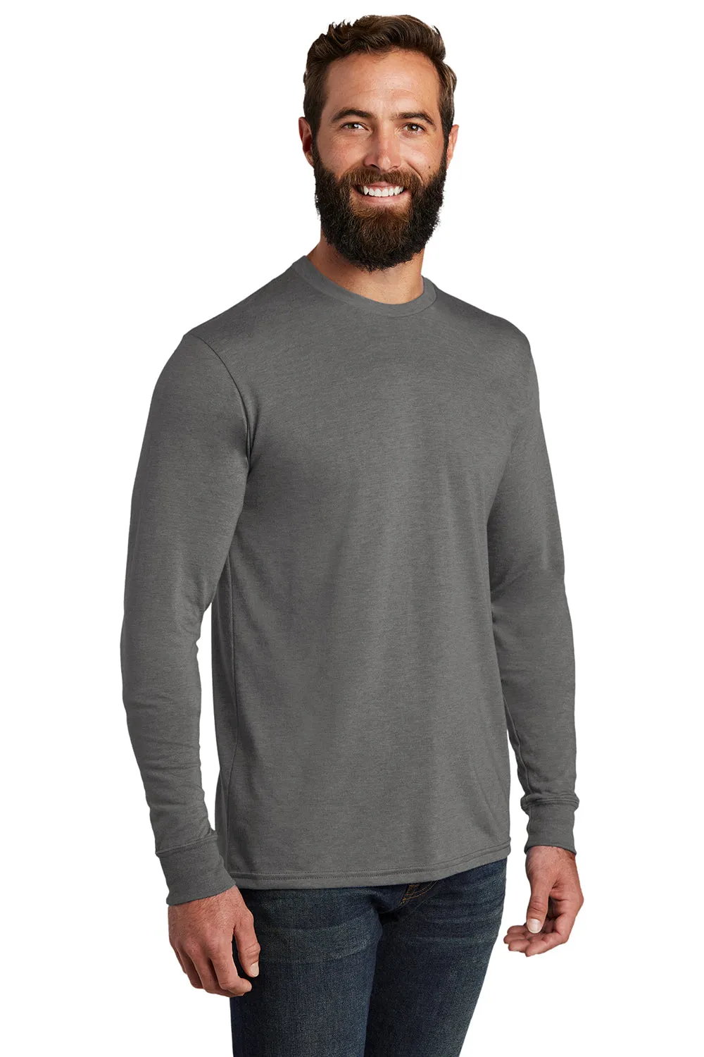 Allmade Herren Langarm Rundhals T-Shirt - Aluminiumgrau