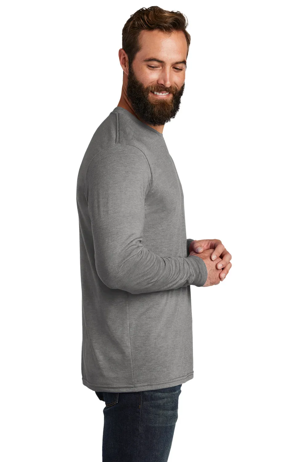 Allmade Herren Langarm Rundhals T-Shirt - Aluminiumgrau