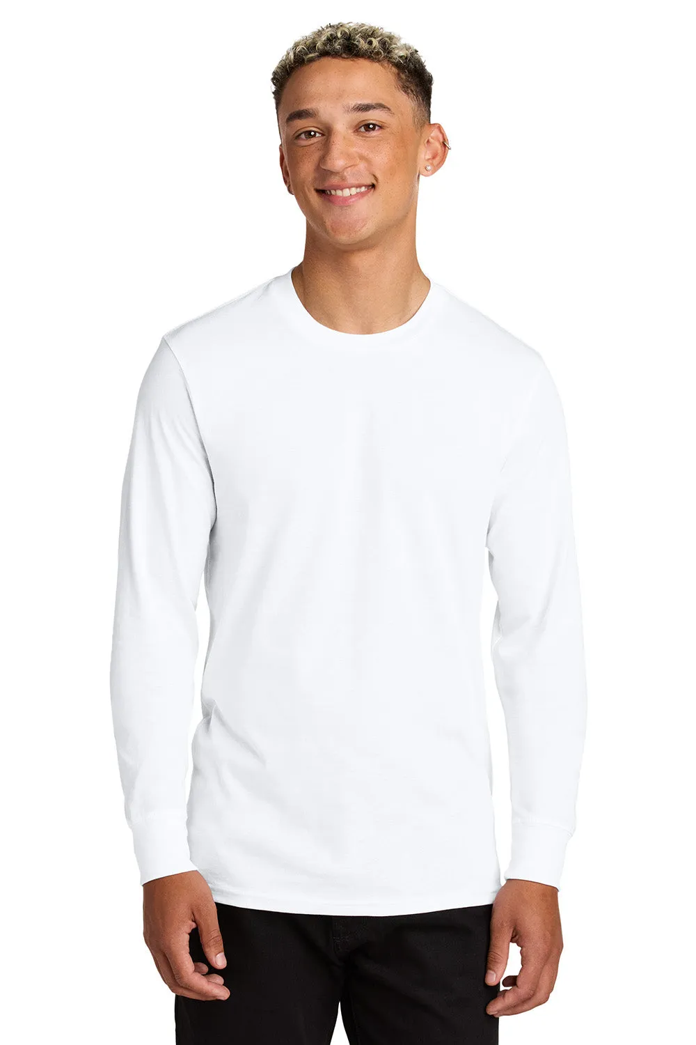 Allmade Herren Langarm Rundhals T-Shirt - Leuchtendes Weiß