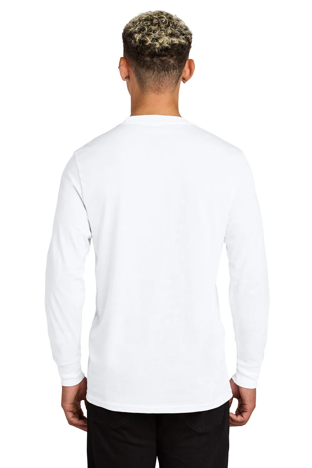 Allmade Herren Langarm Rundhals T-Shirt - Leuchtendes Weiß