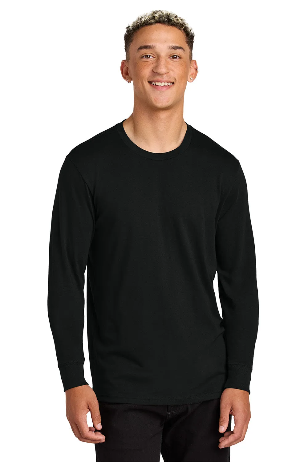 Allmade Herren Langarm Rundhals T-Shirt - Tiefschwarz