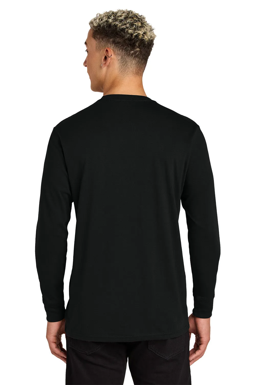 Allmade Herren Langarm Rundhals T-Shirt - Tiefschwarz