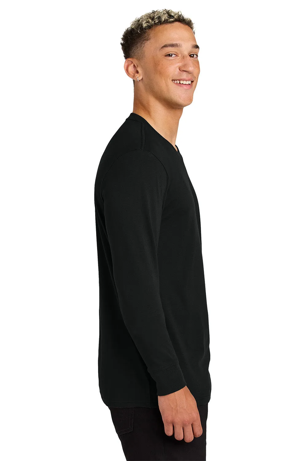 Allmade Herren Langarm Rundhals T-Shirt - Tiefschwarz