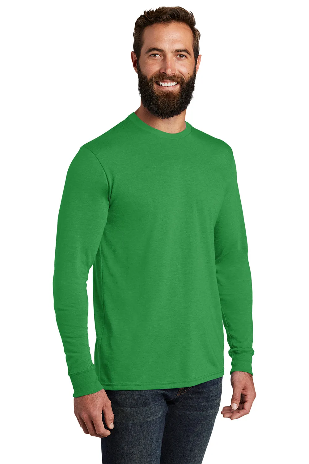 Allmade Herren Langarm Rundhals T-Shirt - Umweltfreundliches Grün