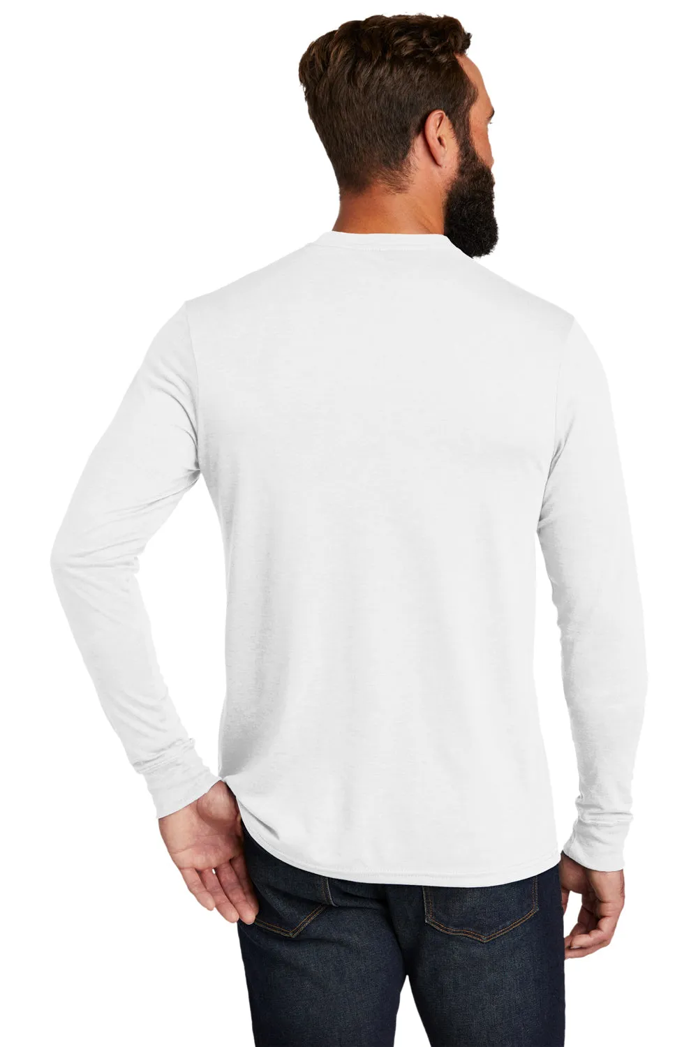 Allmade Herren Langarm Rundhals T-Shirt - Ziemlich Weiß