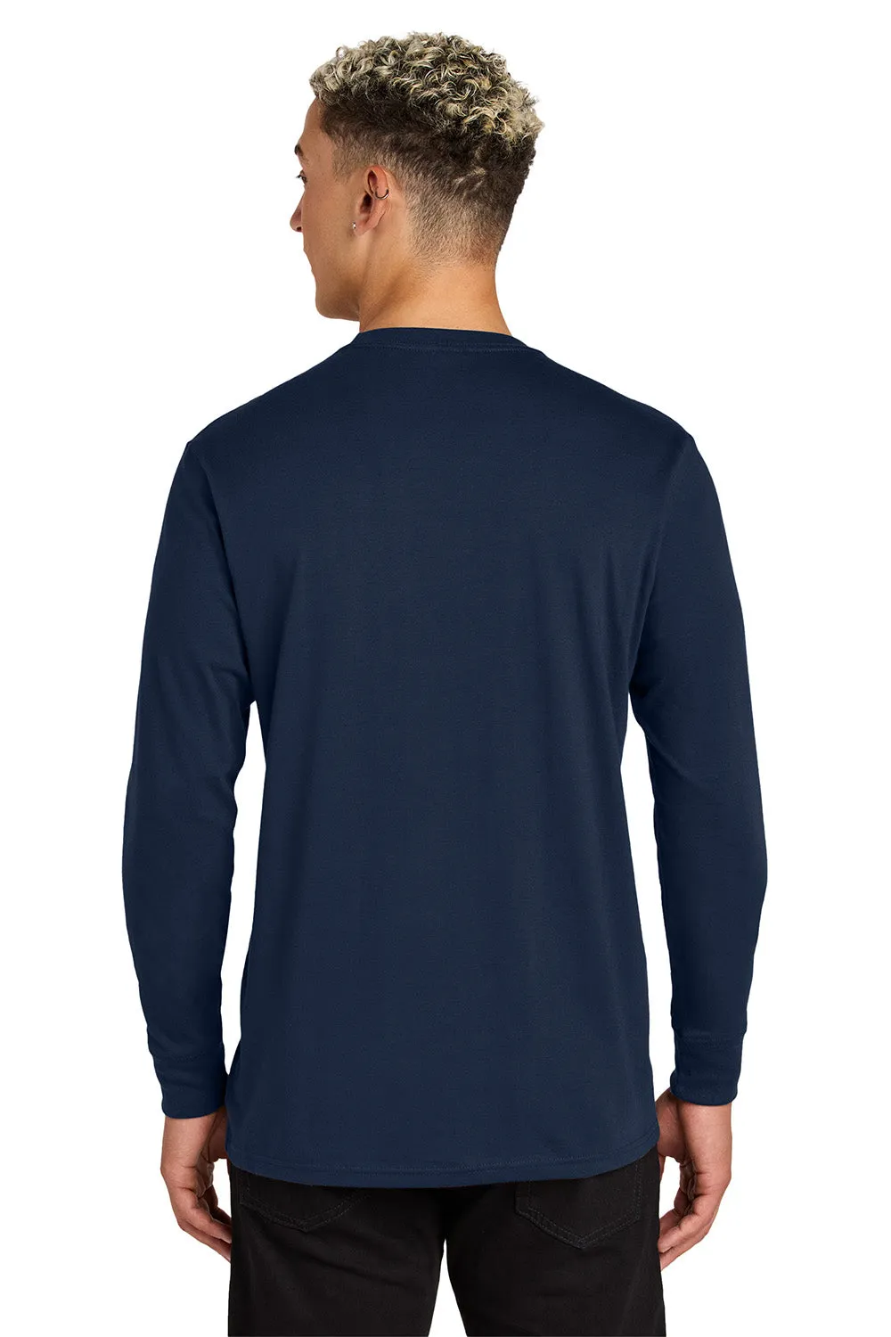Allmade Herren Langarm Rundhals T-Shirt - Nachthimmel Marineblau