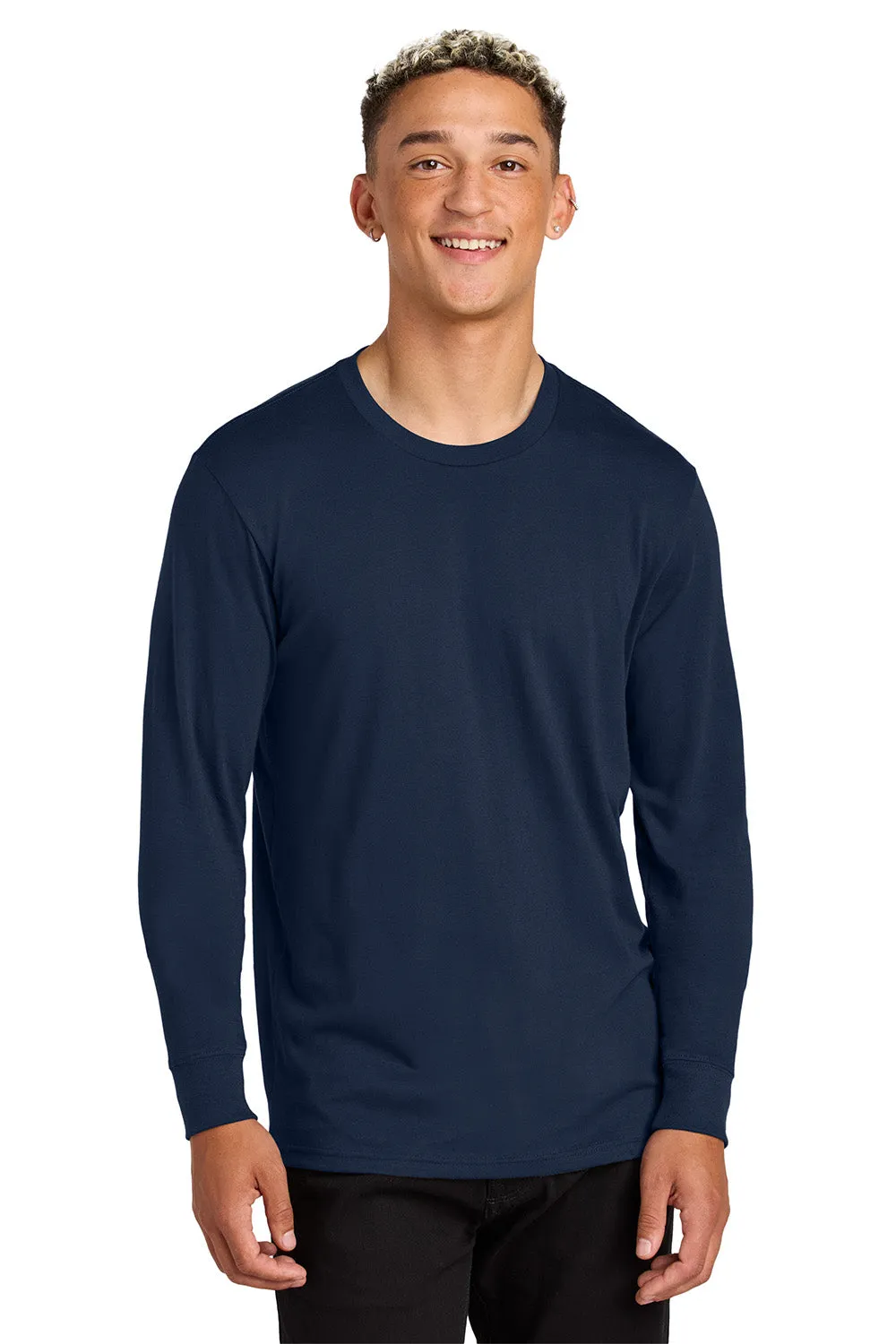 Allmade Herren Langarm Rundhals T-Shirt - Nachthimmel Marineblau