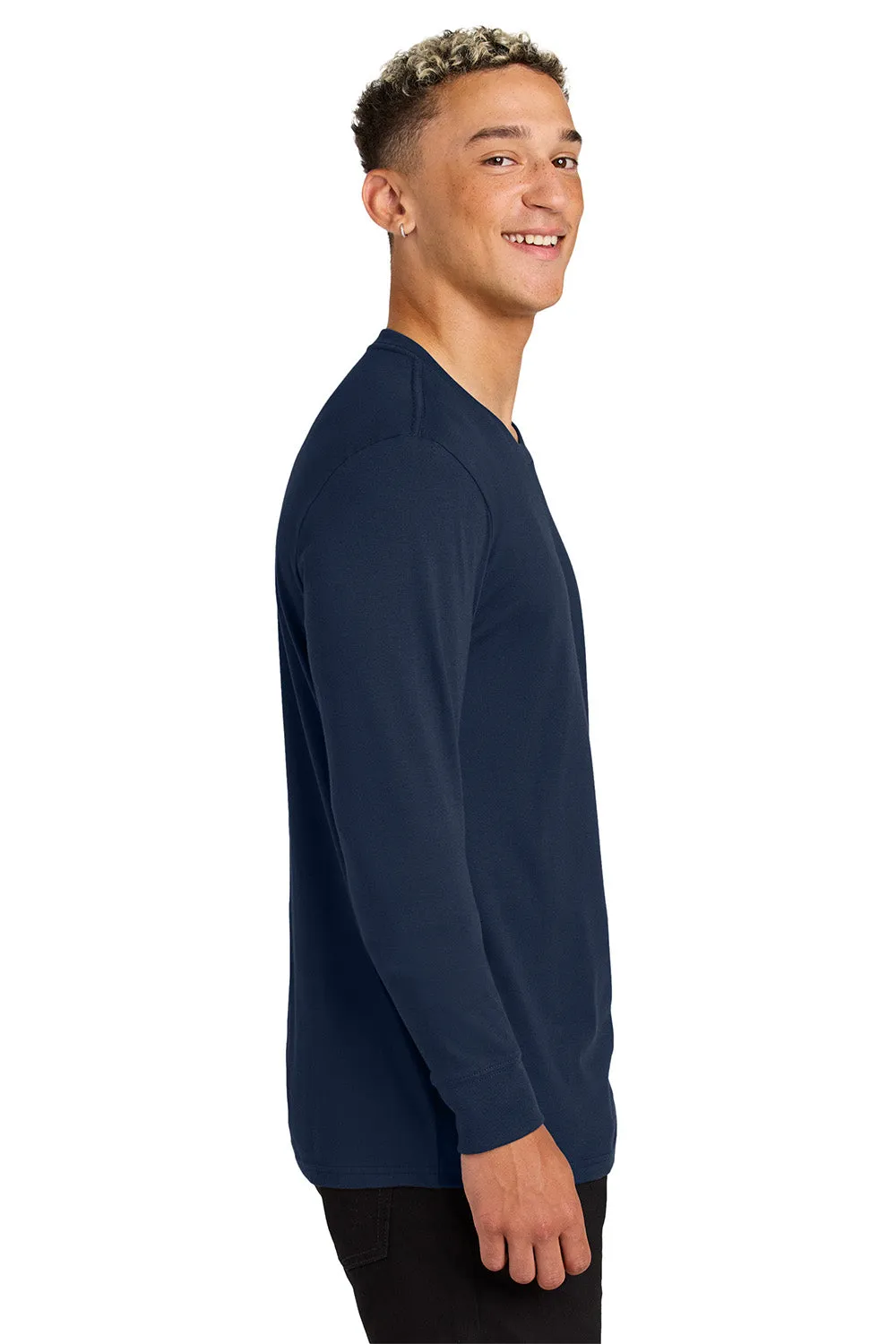 Allmade Herren Langarm Rundhals T-Shirt - Nachthimmel Marineblau