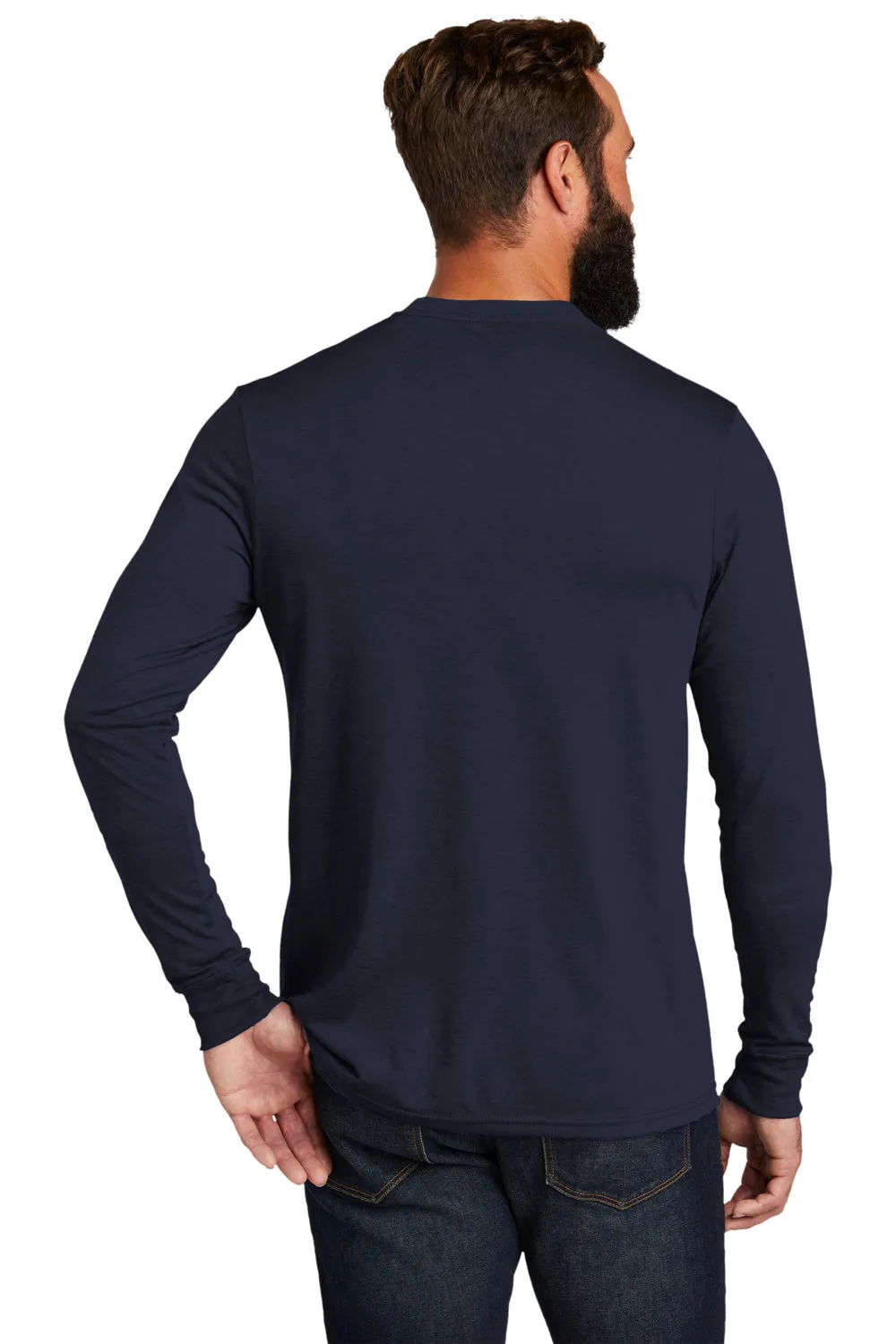 Allmade Herren Langarm Rundhals T-Shirt - Nachthimmel Marineblau