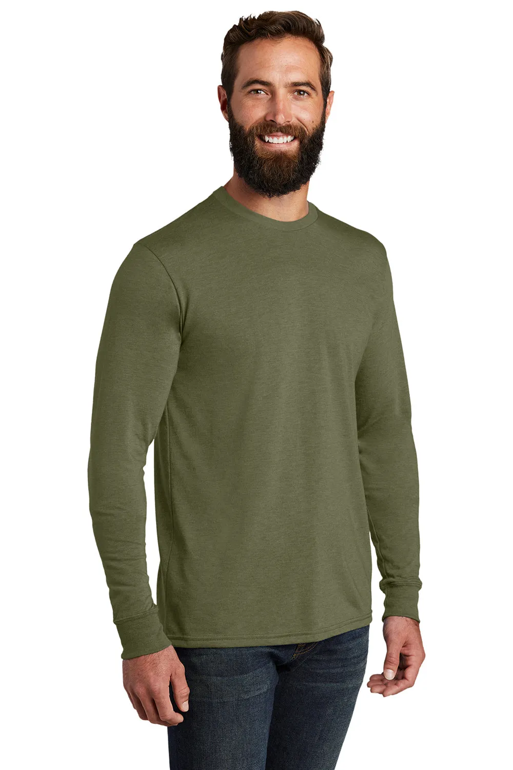 Allmade Herren Langarm Rundhals T-Shirt - Olivgrün