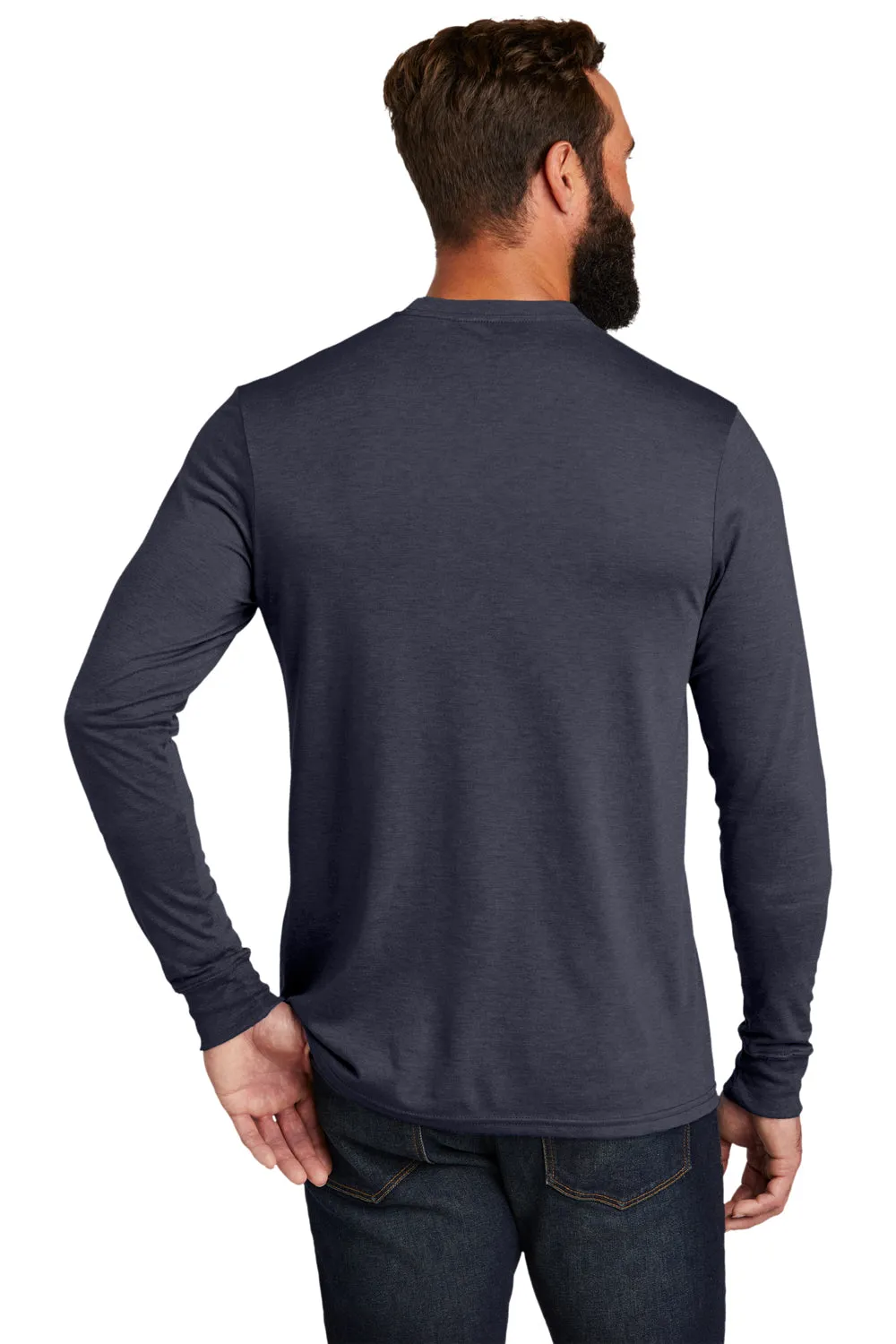 Allmade Herren Langarm Rundhals T-Shirt - Rebell Blau