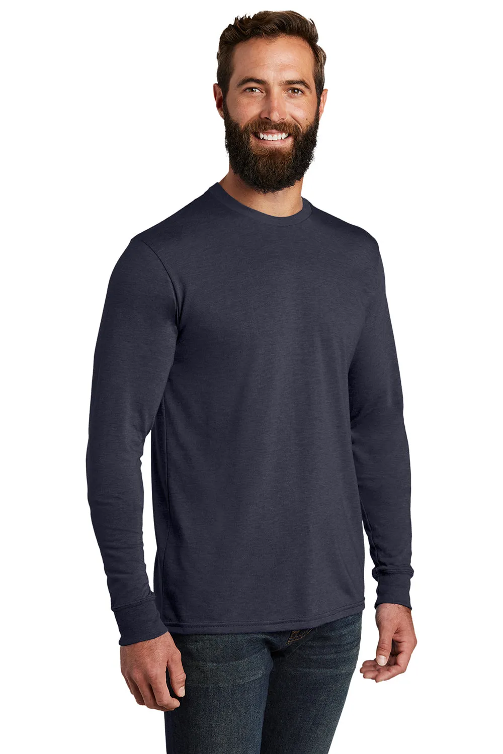 Allmade Herren Langarm Rundhals T-Shirt - Rebell Blau