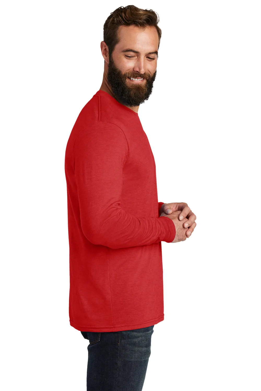 Allmade Herren Langarm Rundhals T-Shirt - Aufsteigendes Rot