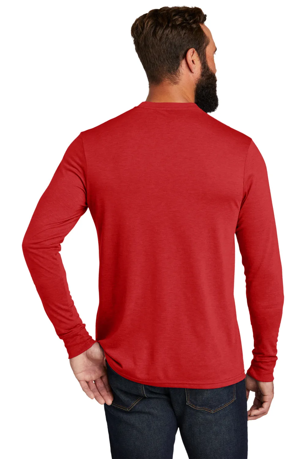 Allmade Herren Langarm Rundhals T-Shirt - Aufsteigendes Rot