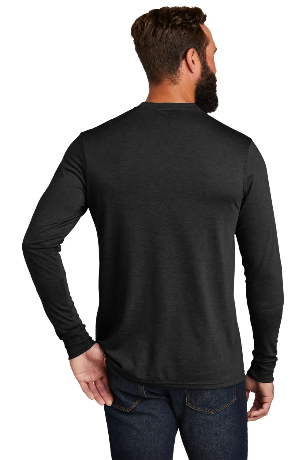 Allmade Herren Langarm Rundhals T-Shirt - Weltraumschwarz
