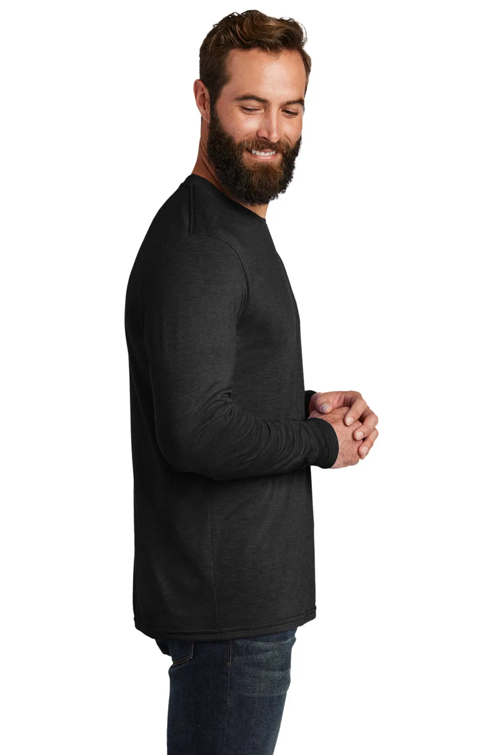 Allmade Herren Langarm Rundhals T-Shirt - Weltraumschwarz