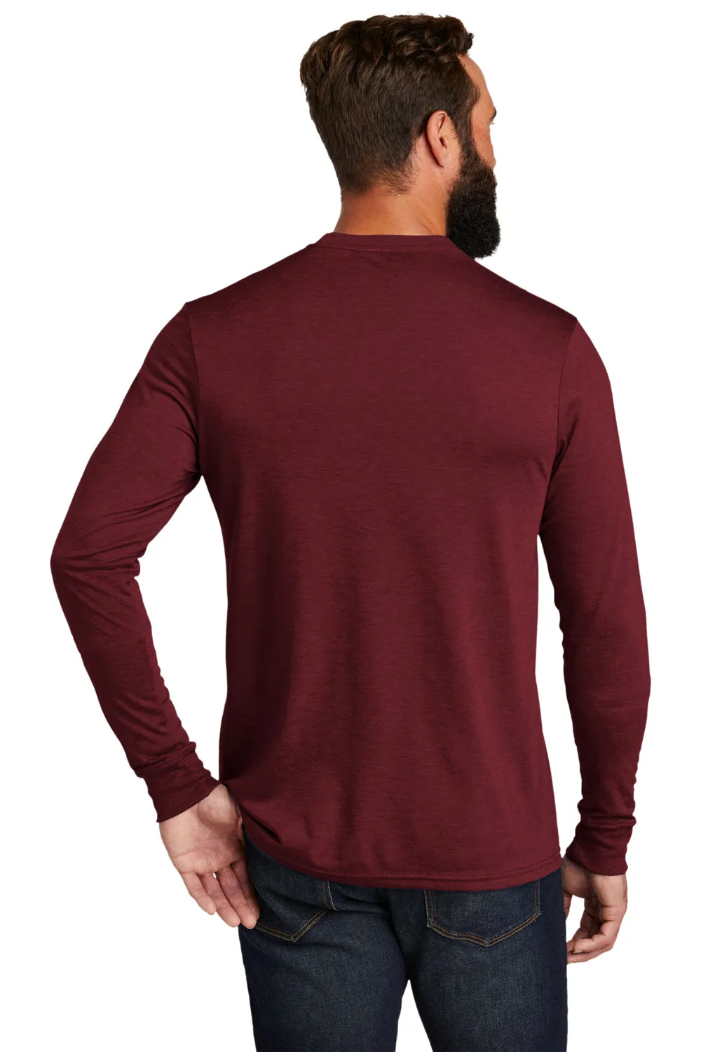 Allmade Herren Langarm Rundhals T-Shirt - Weinrot
