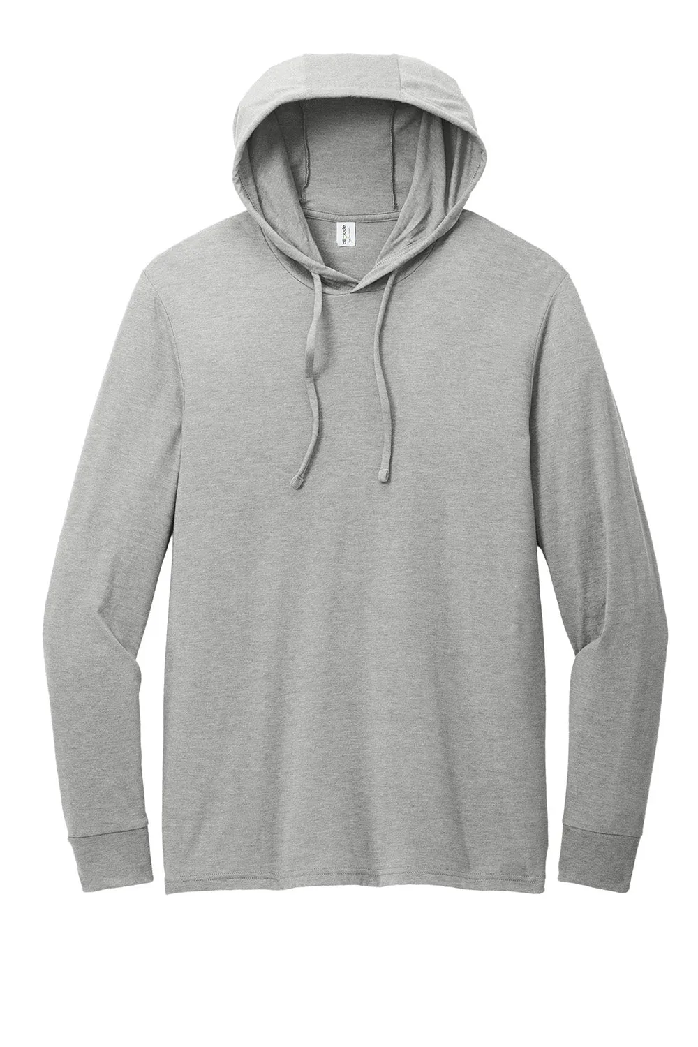 Allmade Herren Langarm Kapuzen-T-Shirt Hoodie - Aluminiumgrau