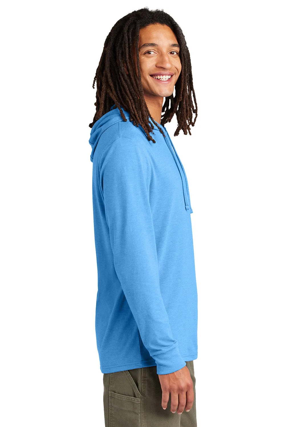 Allmade Herren Langarm Kapuzen-T-Shirt Hoodie - Azurblau