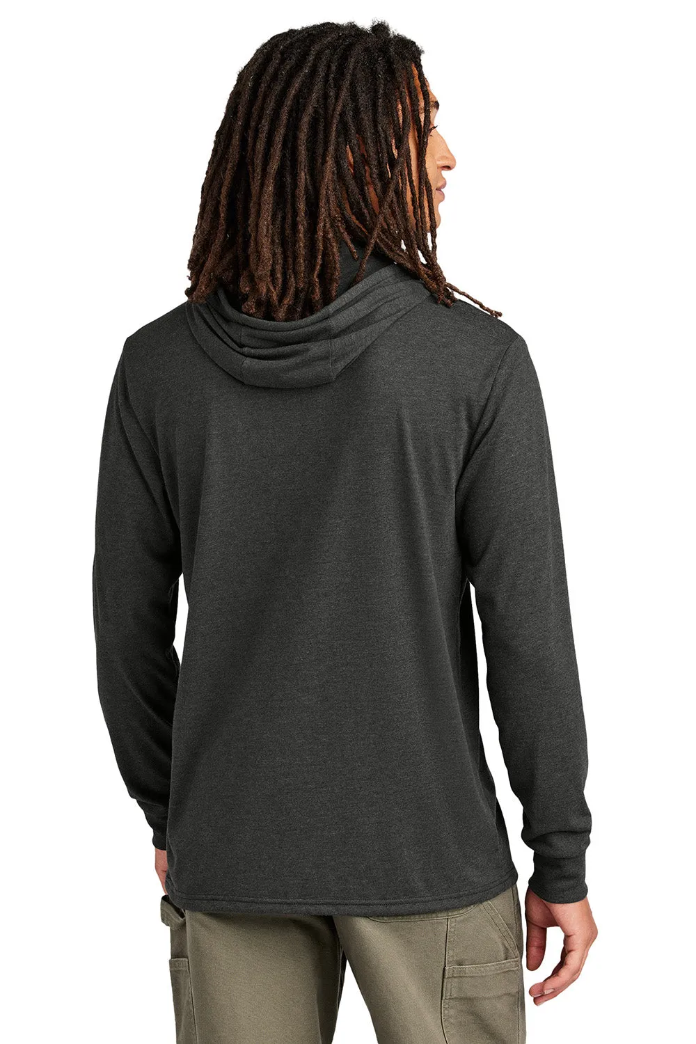 Allmade Herren Langarm Kapuzen-T-Shirt Hoodie - Weltraumschwarz