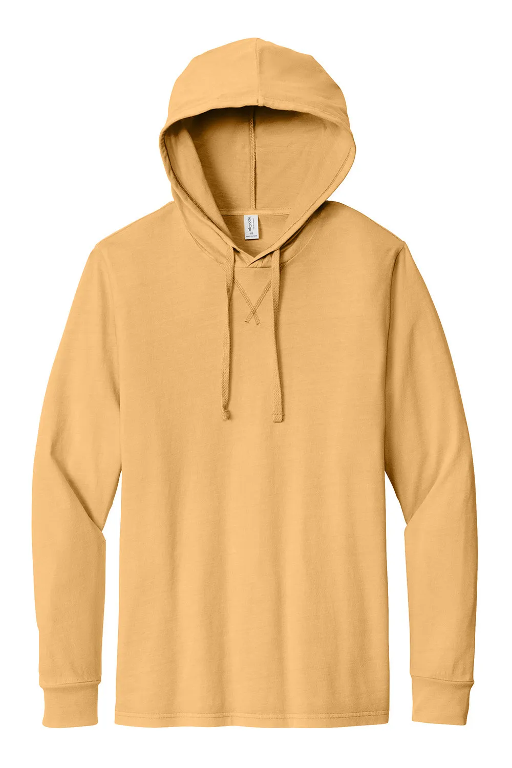Allmade Herren Mineral Dye Langarm Kapuzen-T-Shirt Hoodie - Goldener Weizen