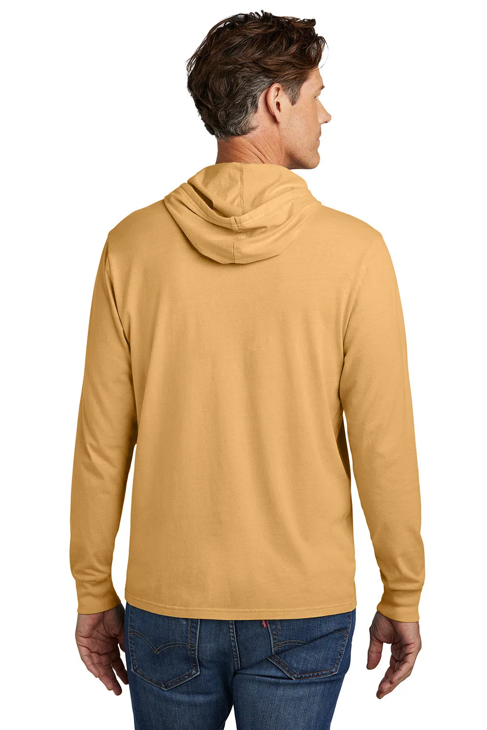 Allmade Herren Mineral Dye Langarm Kapuzen-T-Shirt Hoodie - Goldener Weizen