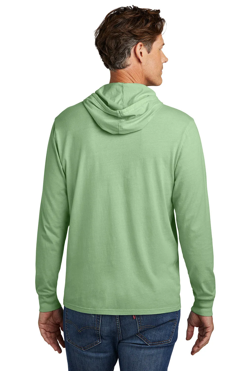 Allmade Herren Mineral Dye Langarm Kapuzen-T-Shirt Hoodie - Moosgrün