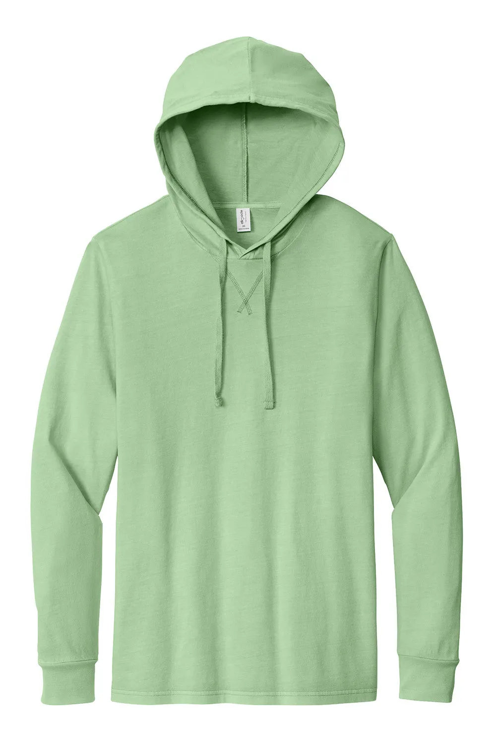 Allmade Herren Mineral Dye Langarm Kapuzen-T-Shirt Hoodie - Moosgrün