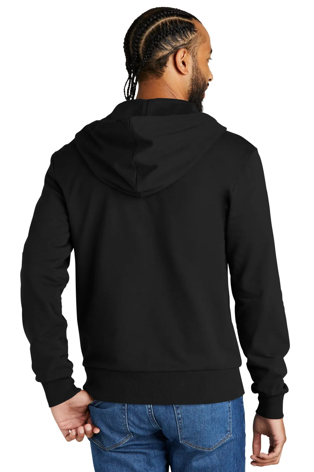 Allmade Herren Bio-French-Terry Full-Zip Kapuzenpullover mit Taschen - Tiefschwarz