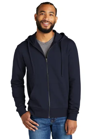 Allmade Herren Bio-French-Terry Full-Zip Kapuzenpullover mit Taschen - Nachthimmel Marineblau