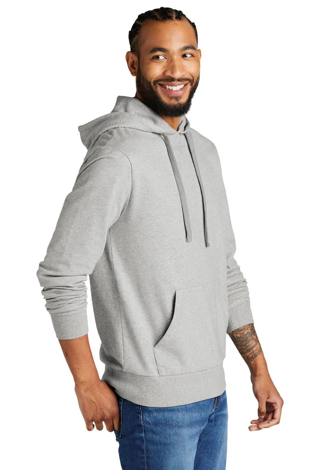 Allmade Herren Bio-French-Terry Kapuzenpullover mit Kangaroo-Tasche - Heather Granitgrau