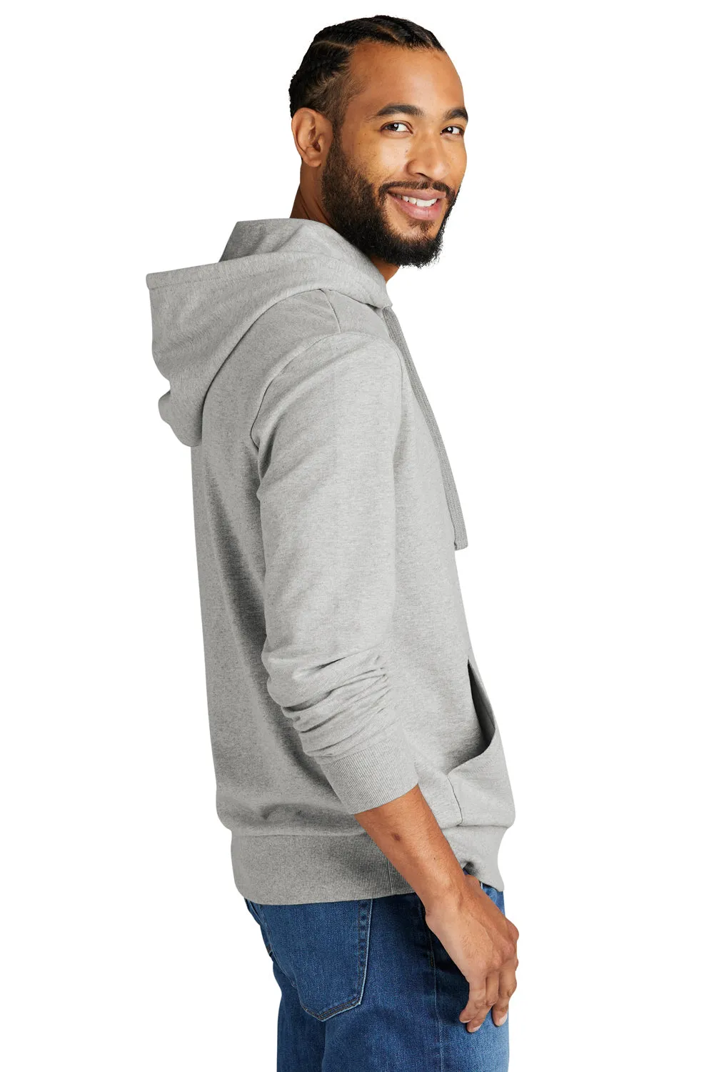 Allmade Herren Bio-French-Terry Kapuzenpullover mit Kangaroo-Tasche - Heather Granitgrau