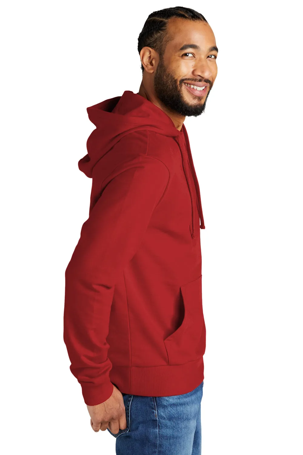 Allmade Herren Bio French Terry Kapuzenpullover Hoodie mit Kangaroo-Tasche - Revolution Rot
